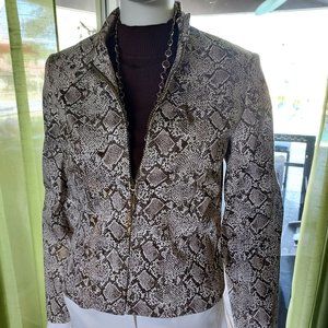 Snake Skin fabric Jacket: by ABR New York: Size 8